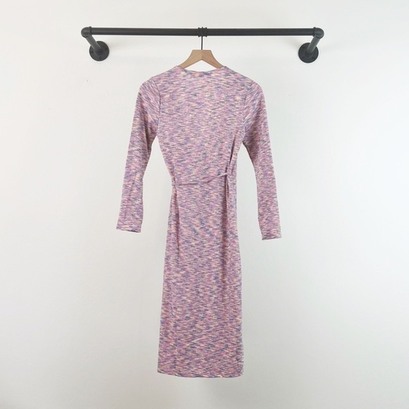 NWT Lisa Says Gah Lucille Spacedye Wrap Mini Dress in Berry - Picture 5 of 7